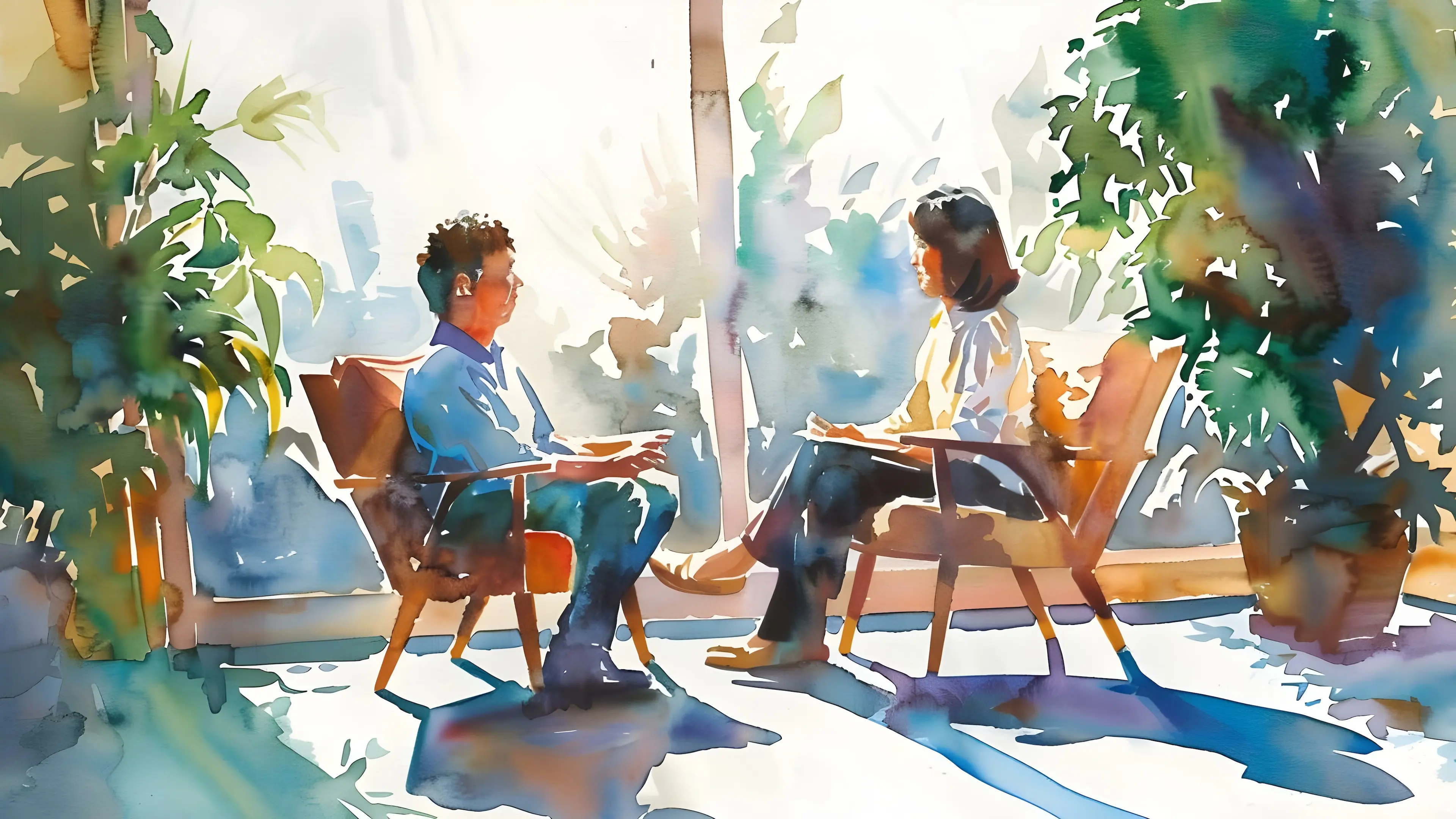 Therapist with client
